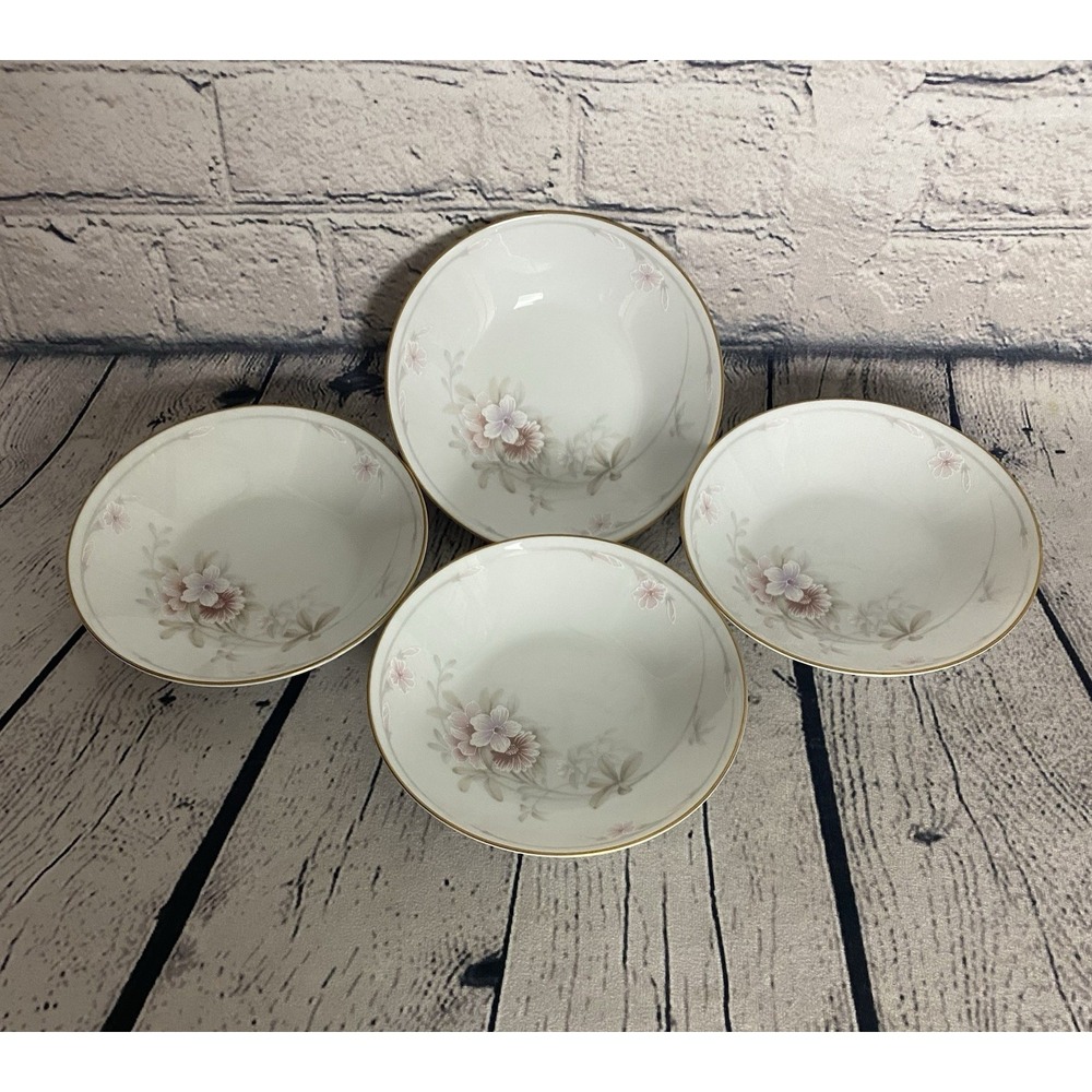 Vintage Legendary By Noritake Shrewsbury 3490 Berry Bowls 5.5" Floral Set of 4 - Picture 1 of 10